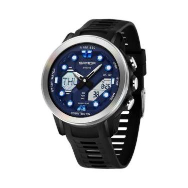 Imagem de Relógio Esportivo Masculino À Prova D'água Com Tela Dupla Sanda 3392, 