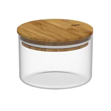Imagem de Pote Grande Ou Keep Redondo Tampa Bambu 1,5L Mantimentos