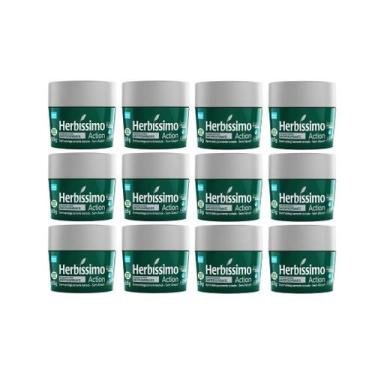 Imagem de Desodorante Creme Herbíssimo 55G Action - Kit Com 12Un