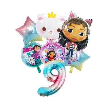 Imagem de Conjunto De Balões Gabby Dollhouse Para Meninas, Decoração De Festa De