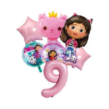 Imagem de Conjunto De Balões Gabby Dollhouse Para Meninas, Decoração De Festa De
