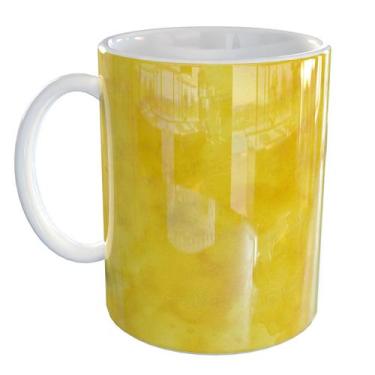Imagem de Caneca Porcelana Vaticano Bandeira - Pense Canecas, Branco