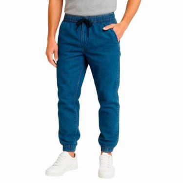 Imagem de Calça Masculina Jogger Jeans com Punho e 4 Bolsos Casual - RM Fabricaç