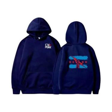 Imagem de Moletom Masculino CM Punk Com Capuz, Estampa De Moda Outono Inverno, C