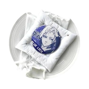 Imagem de Broche De Metal Macio Em Formato De Emblema Amine B-Blues Locks, Pin D