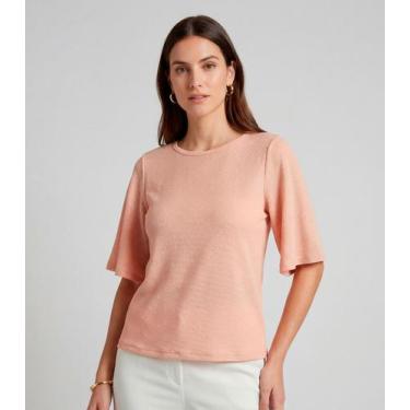 Imagem de Blusa Feminina Manga Gôde Ampla Infinita Cor Rosa, M, Rosa
