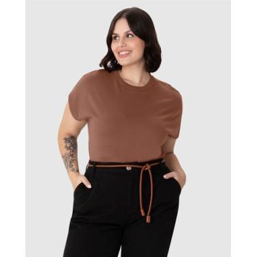 Imagem de Blusa Básica Feminina Plus Size Abraço Em Malha Comfy Touch - Malwee P