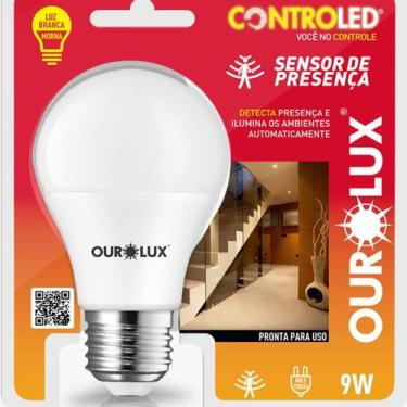 Imagem de Lâmpada Inteligente Controled Sensor de Presença 9W 2.700K - Ourolux ,
