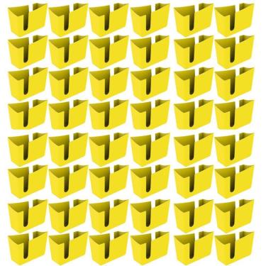 Imagem de Kit 48 Suportes Porta Guardanapos de Mesa Trio Crippa Amarelo Lanchonete Restaurante
