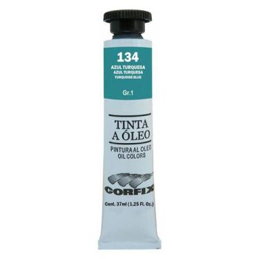 Imagem de Tinta Oleo 37ml G1 Azul Turquesa 134 p/ Tela - CORFIX