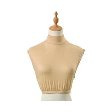 Imagem de Cachecol De Moda Feminino Com Gola Removível Em Modal Macio E Elástico
