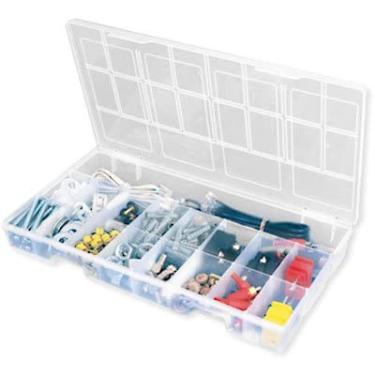 Imagem de Kit 4 Caixa Organizadora Plástico Transparente 17 Divisórias