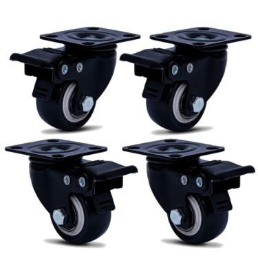 Imagem de 4 Rodizio 2 Pol. Placa Freio Rol. Glpbf.210.bp.e