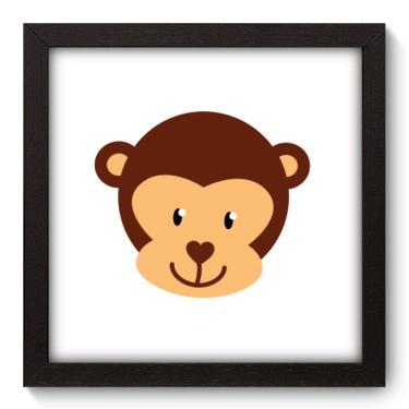 Imagem de Quadro Decorativo - Macaquinho - 22cm x 22cm - 012qdbp