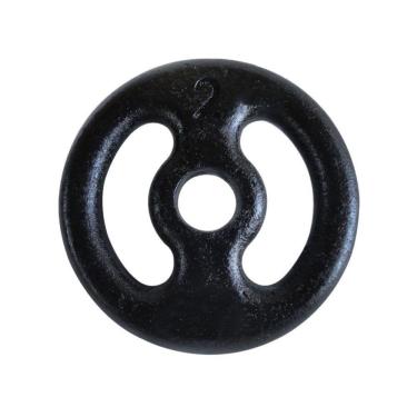 Imagem de Anilha Ferro Fundido Pintada Fitness Academia 2Kg