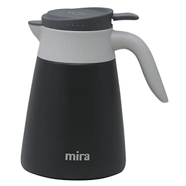 Imagem de MIRA Garrafa térmica de aço inoxidável para café com tampa e alça de parafuso e parede dupla, dispensador para servir chá, água e café, 1000 ml), grafite