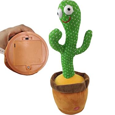 Imagem de Cacto Dançante Canta Fala Repete Voz Musica Pelucia Brinquedo Divertido