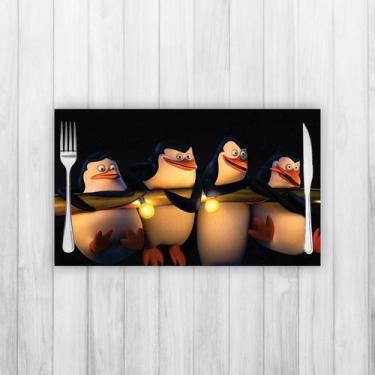 Imagem de Jogo Americano 2 Un Retangular Neoprene Pinguins De Madagascar - Criat