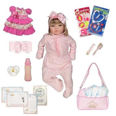 Boneca Bebe Tipo Reborn Barata 20 Acessorios Magazine Luiza - Cegonha Reborn  Dolls - Boneca Reborn - Magazine Luiza