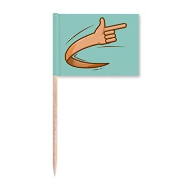 Imagem de Marcador de palito de dente de movimento de sinal de mão para gestos decoração de festa