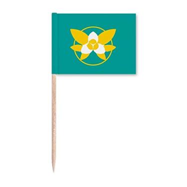 Imagem de Bandeiras de palito de dente de cultura de turismo de flores do Camboja para decoração de festa