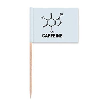 Imagem de Marcador de bandeiras de palito de dente molécula de substâncias químicas cafeína decoração de festa