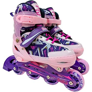 Imagem de Patins Inline Play Rosa - Ajustável 34 á 37 - Unitoys