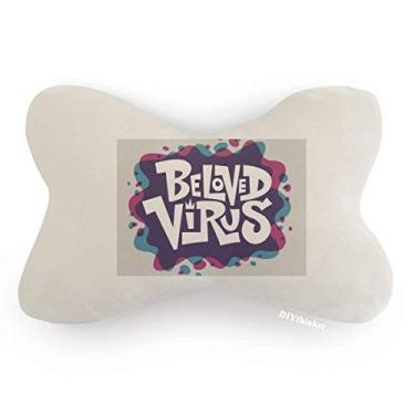 Imagem de DIYthinker Graffiti Street almofada de apoio para o pescoço do carro azul vermelho e vermelho