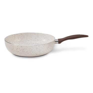 Imagem de Wok Com Fundo De Indução Ceramic Life Brinox Granada Ø 28 cm Vanilla