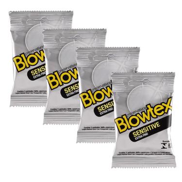 Imagem de Kit 4 Pacotes Preservativo Blowtex Sensitive C/ 3 Unidades Cada
