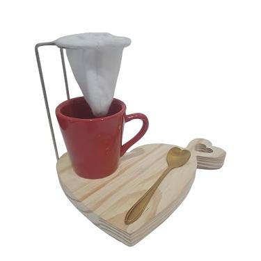 Imagem de Kit Caneca Café Da Manhã Mimo Casal Namorados Amor Coração (Vermelho)