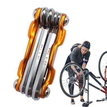 Imagem de Ferramenta de chave inglesa portátil para bicicleta - Ferramenta compacta para bicicleta 7 em 1 com múltiplas funções | Ferramentas de equitação para bicicletas elétricas, bicicletas de Fpgear