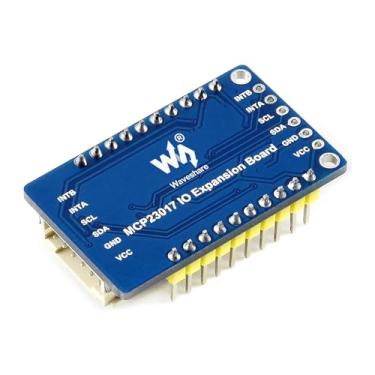 Imagem de QUETHEDS Placa de expansão MCP23017 I2C Adicionar 16 pinos Tradutor de tensão integrado 3,3V/5V fácil de conectar e usar Placa de expansão MCP23017 expansível para 128 portas