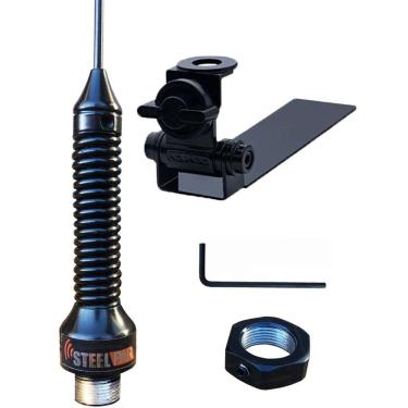 Imagem de Antena Enfeite Mola Black Preta 1,47m Anti Furto Caminhonete Camionete Carroceria