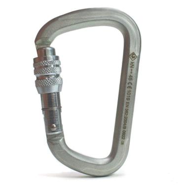 Imagem de Mosquetão Aço 45kn Assimétrico D Rosca Ce En Nbr Usclimb Keylock