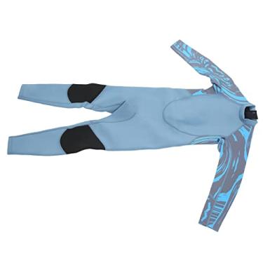 Imagem de Fato de mergulho infantil à prova de UV com zíper nas costas ventilado surf neoprene roupa de mergulho infantil para menino L