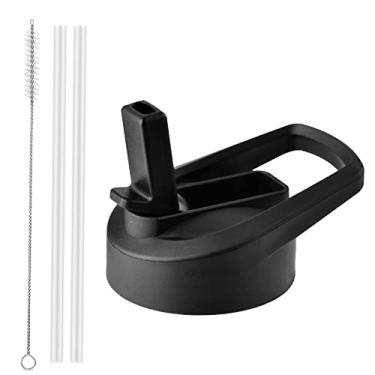 Imagem de Farsea Tampa de canudo de garrafa de água de boca larga, tampas com 2 canudos e 1 pincel - 1,134 g, 947 g, 680 g, 510 g