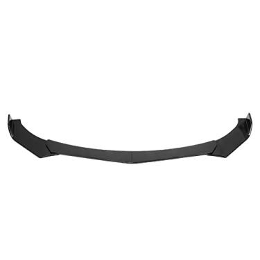 Imagem de Kit de borda universal para para-choques dianteiros, kit de carroceria divisor de spoiler, saia lateral, protetor de para-choque frontal resistente a arranhões serve para preto brilhante