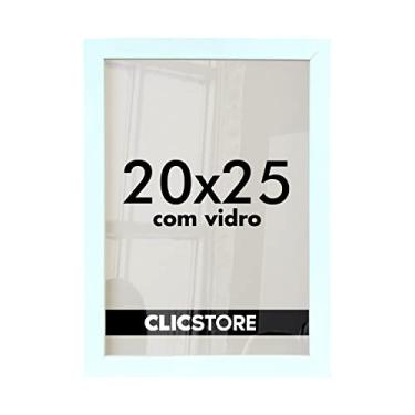 Imagem de Kit 10 Molduras 20X25cm Com Vidro e Fundo para Quadros Fotos Cor:Branco