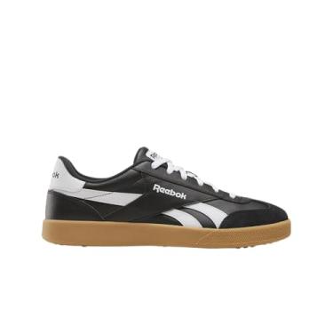 Imagem de Reebok Tênis de camurça unissex adulto Smash Edge, Preto/Branco/Goma, 9.5 Women/8 Men