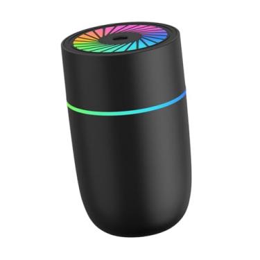 Imagem de Generic Umidificador portátil Atmosfera Lâmpada noturna 2 modos de pulverização 220 ml Umidificador de ar criativo para decoração de interiores domésticos, Preto