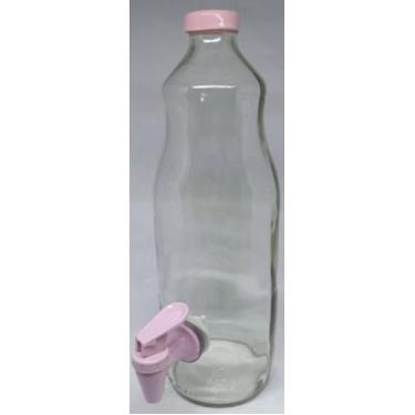 Imagem de Garrafa incolor com torneira rosa capacidade 1,5 litros - GIGANTE ABC
