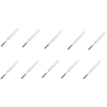 Imagem de Kit 10 Espetos tridente inox giratório Lobo Churrasqueiras, 30
