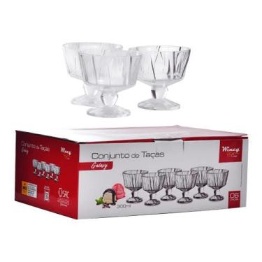 Imagem de Taça de Sobremesa Sorvete Conjunto Galaxy Vidro 300ML 6PCS - Wincy Cas