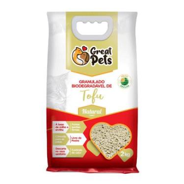 Imagem de Granulado Higiênico Great Pets Premium Biodegradável Tofu Natural 2 kg