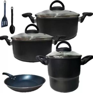 Imagem de Conjunto De 4 Peças Antiaderente + 2 Espátula Nylon - Marcolar, Cereja