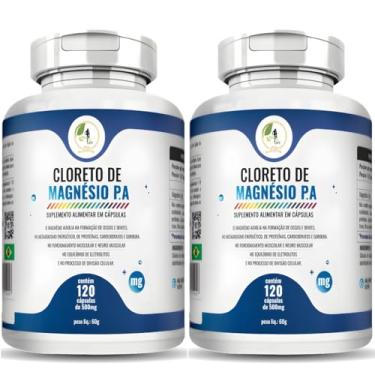 Imagem de KIT C/2 Un. Suplemento Cloreto de Magnésio P A - 120 Cápsulas - Fits Life