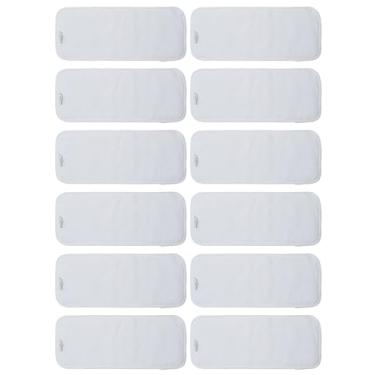 Imagem de Forro de fralda de viscose de bambu para fralda de bebê, 12pcs 3-layer Microfiber Inserts, One Size