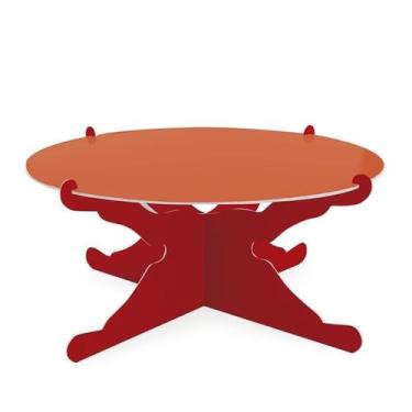 Imagem de Suporte Para Doces e Cupcakes Vermelho 1 Andar - 1 unidade - Cromus - 