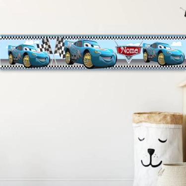 Imagem de Faixa Adesiva Infantil Papel de Parede Bebê Para Quarto Menino Carros 